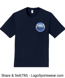Men's Short Sleeved T-Shirt - Navy Design Zoom