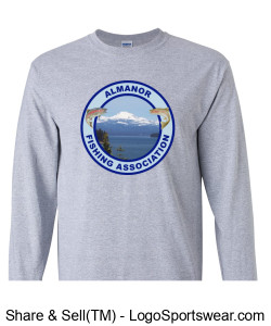 Men's Long Sleeve T-Shirt - Gray Design Zoom