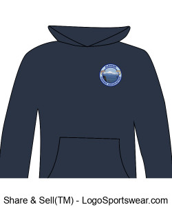 Women's Hoodie - Navy Design Zoom