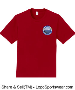 Men's Short Sleeved T-Shirt - Red Design Zoom