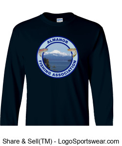 Men's Long Sleeve T-Shirt - Navy Design Zoom